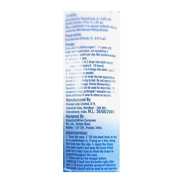 OTRIVIN MOISTURISING PAEDIATRIC Nasal Drops 10ml - Nasal Congestion-Nas