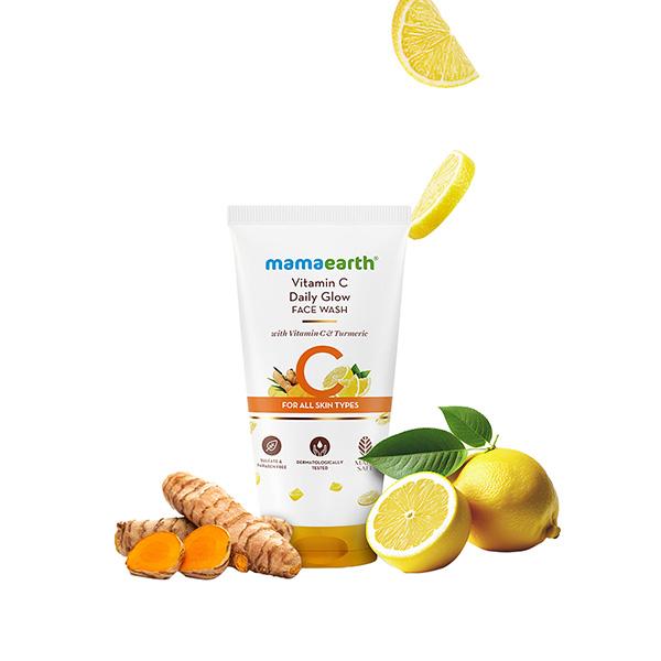 Netmeds | Mamaearth Vitamin C Face Wash with Vitamin C And Turmeric for Skin Illumination 50 ml
