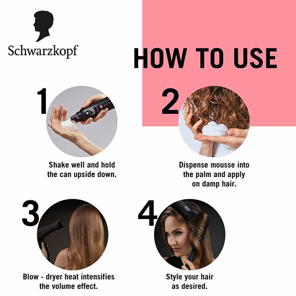 Schwarzkopf Power Hair Mousse 150 ml - Clays & Mousses
