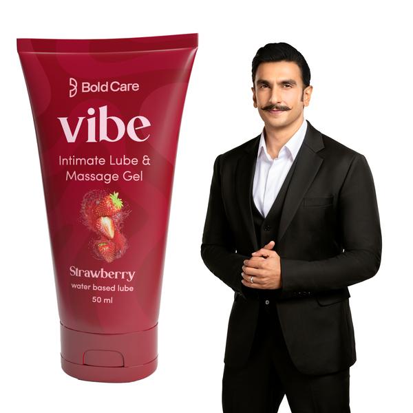 Netmeds | Bold Care Vibe Intimate Lube & Massage Gel - Strawberry 50 ml