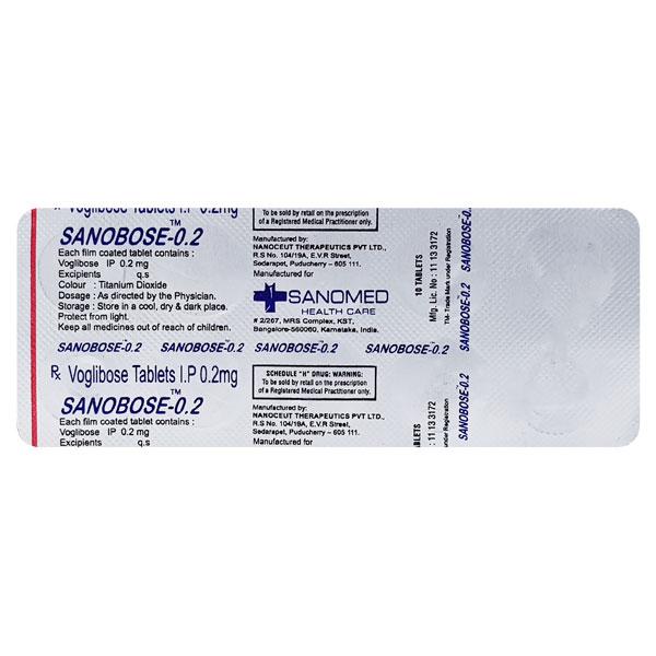 SANOBOSE 0.2 Tablet 10's - Diabetes-Ant