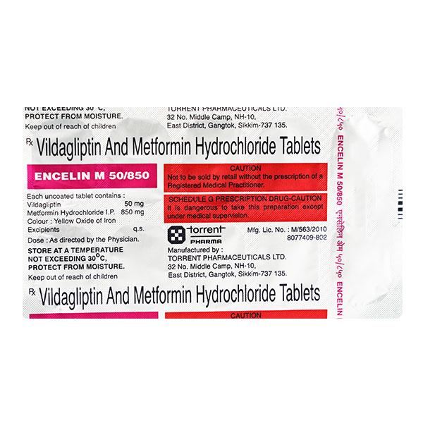 ENCELIN M 50/850mg Tablet 10's - Diabetes-Ant