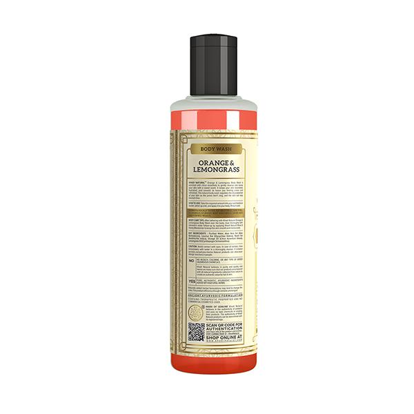 KHADI NATURAL ORANGE & LEMONGRASS BODY WASH 210 ml - Shower Gels & Body Wash