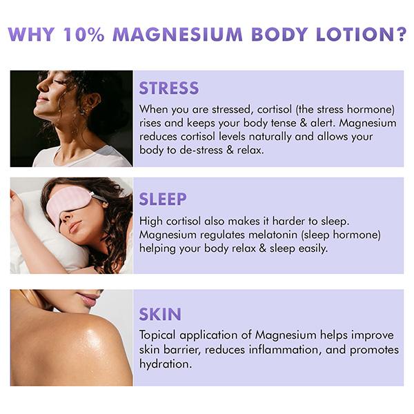 MCaffeine 10% Magnesium Body Lotion, 3X Instant Stress Reduction, Vanilla Betters Sleep & Relaxes 300 ml - Lotions & Creams