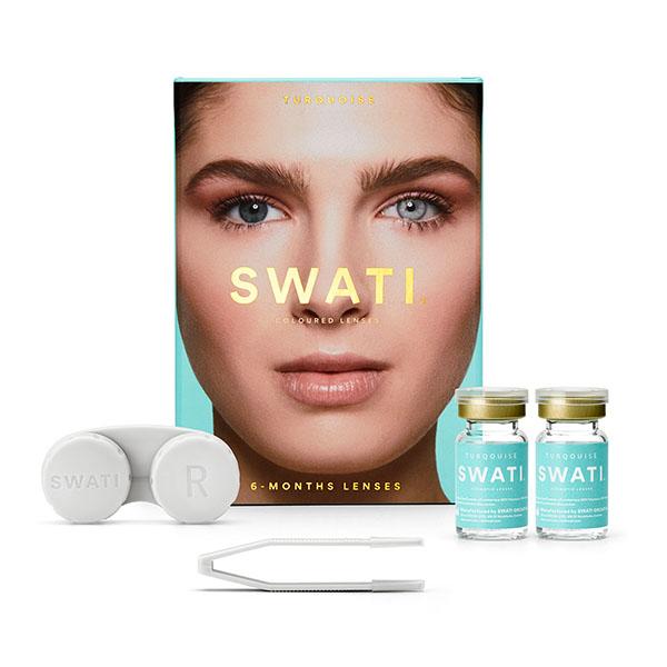 Swati Cosmetics Coloured Lenses Turquoise 6 Month Contact Lenses ( - 1.5) 1's - Eyecare Lenses