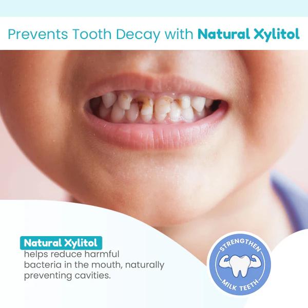 Mother Sparsh Kids Natural Toothpaste (Free Toothbrush) - Blueberry 50 g - Baby Oral Care