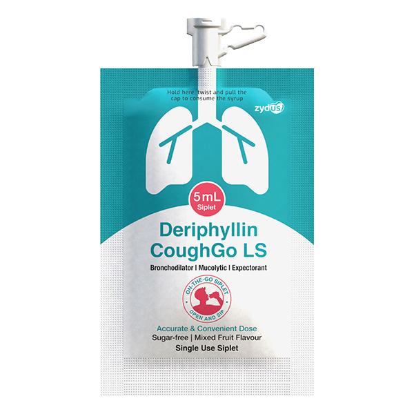 Netmeds | DERIPHYLLIN COUGHGO LS SUGAR FREE MIXED FRUIT FLAVOUR Siplet 5ml