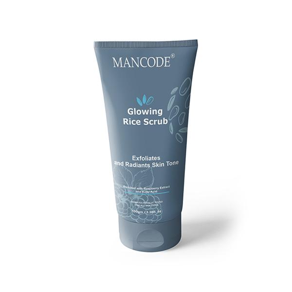 Netmeds | Mancode Glowing Rice Face Scrub For Exfoliates And Radiants Skin Tone 100 gm