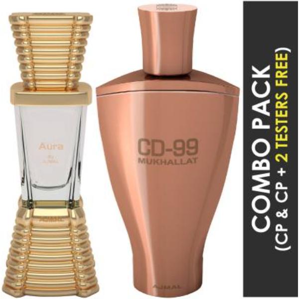 Ajmal Aura Concentrated Perfume Oil Floral Fruity Alcohol For Unisex And Mizyaan Concentrated Perfume Oil Oriental Musky Alcohol For Unisex 24 ml - Perfumes (Edt/Edp)