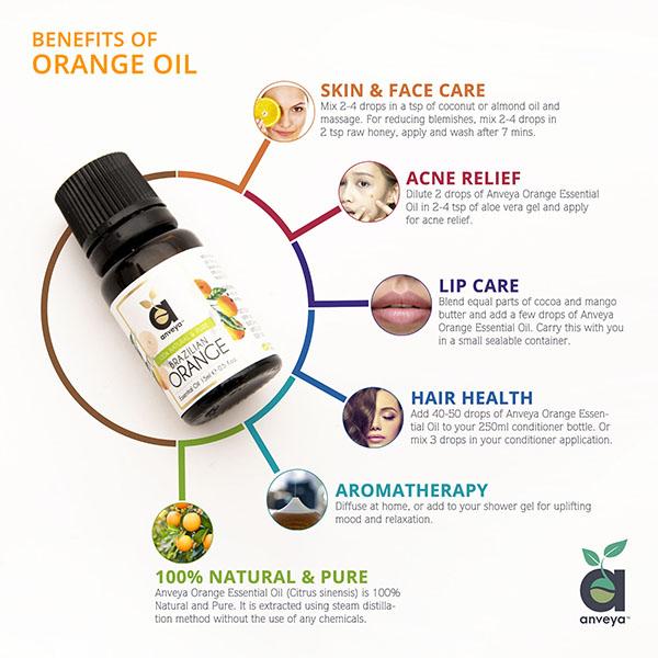 Anveya Orange Essential Oil 15 ml - Essential Oils
