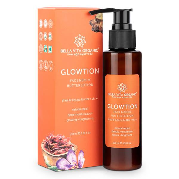Bella Vita Organic Glowtion Face And Body Butter Lotion With Shea And Cocoa Butter 100 ml - Lotions & Creams