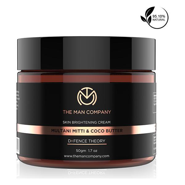 The Man Company Skin Brightening Anti Pollution Cream - Multani Mitti & Coco Butter 50 gm - Face Creams