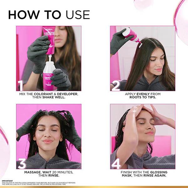 L'Oreal Paris Casting Creme Gloss Hair Color, 415 Iced Chocolate 87.5g+72ml 1's - Crème
