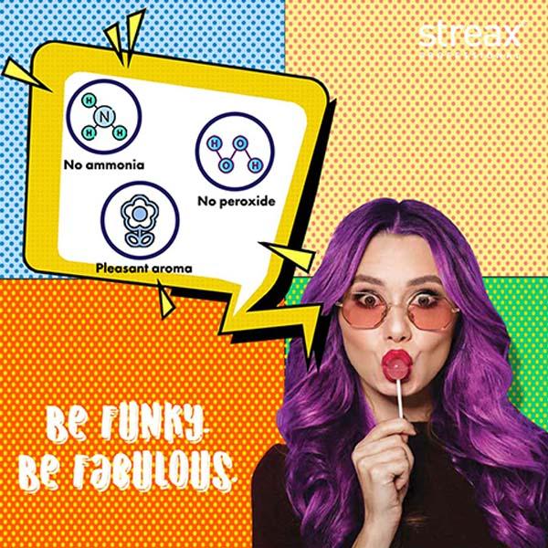 Streax Professional Hold & Play Funky Colours - Zesty Yellow Hair Colour 100 gm - Crème