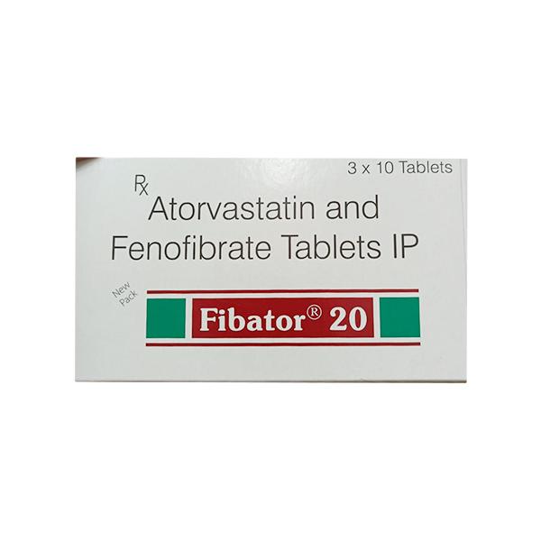 Fibator 20mg Tablet 10'S - High Cholesterol-Dys