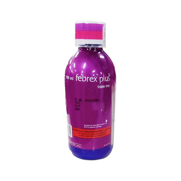 Febrex Plus Delicious Rose Flavour Syrup 100ml - Cough And Cold-Cou
