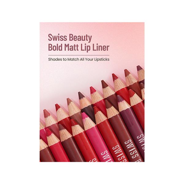 Swiss Beauty Bold Matt Lip Liner Shade-Maroon 1.6 gm - Lip Liners