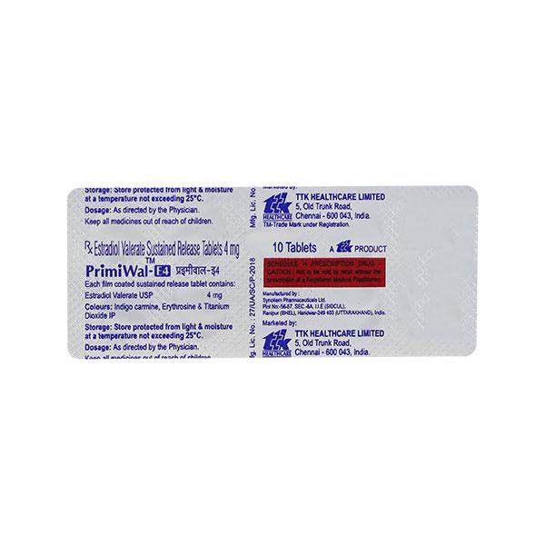 Primiwal E4 Tablet 10'S - Hormonal Therapy-Oes