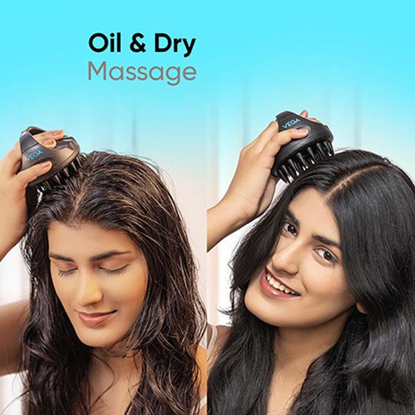 Vega Hair Scalp Massager Shampoo Brush for Manual Head Massager for Men and Women, (SSB-01) 103 gm - Hair Brushes