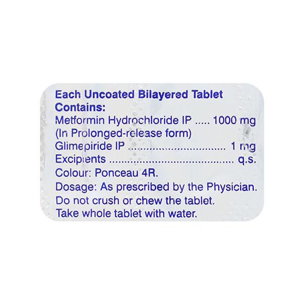 K Glim M Forte 1mg Tablet 15'S - Diabetes-Ant