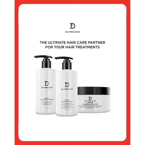 De Fabulous Reviver Hair Repair Shampoo & Conditioner Combo - Sulfate Free 500 ml - Shampoos