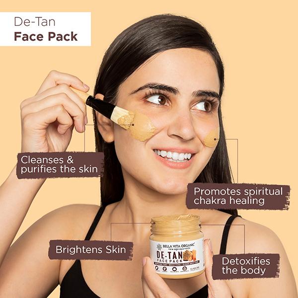 Bella Vita Organic De Tan Removal Face Pack 100 gm - Face Packs