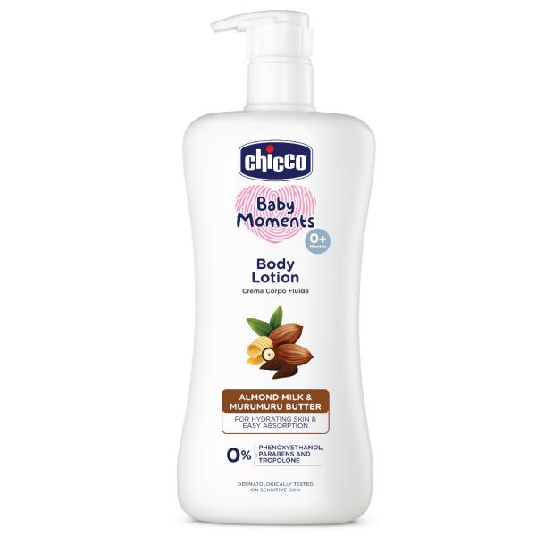 Netmeds | Chicco Baby Moments Body Lotion (0+ Months) - Almond Milk & Murumuru Butter 500 ml