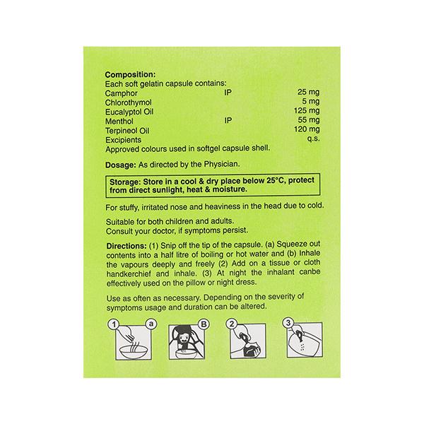 NOZCALM INHALANT Softgel 10's - Nasal Congestion-Nas