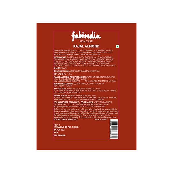 Fabindia Almond Kajal 1.5 gm - Kajal & Kohls