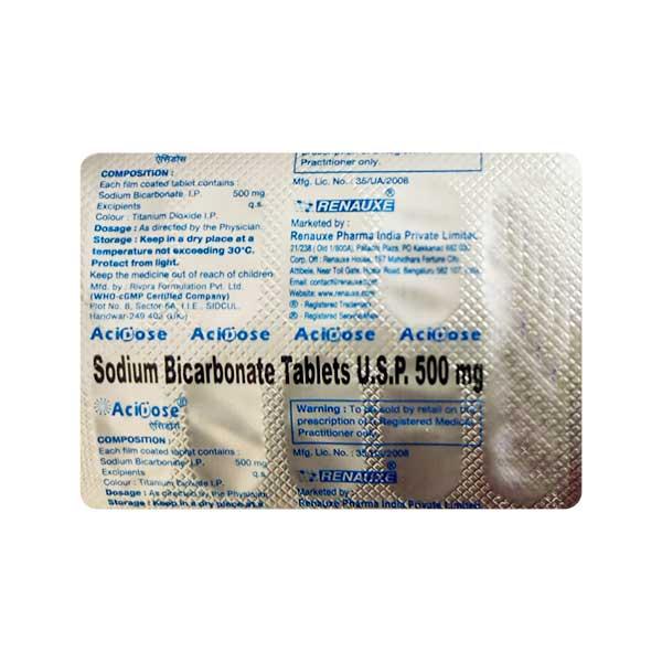 ACIDOSE 500 Tablet 10's - Supplements-Ele