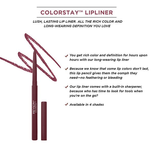 Revlon Colorstay Lip Liner -Plum 0.28 Gm - Lip Liners