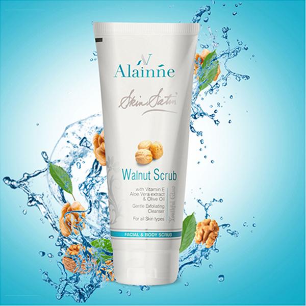 Alainne Skin Satin Walnut Face and Body Scrub 200 gm - Scrubs & Exfoliants