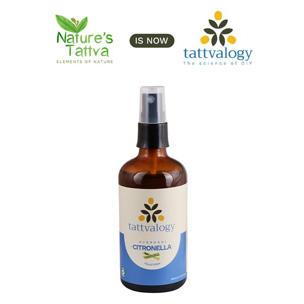 Tattvalogy Citronella Hydrosol- Toner for Oily Skin, Natural Mosquito Repellent Body Spray 100 ml - Toners