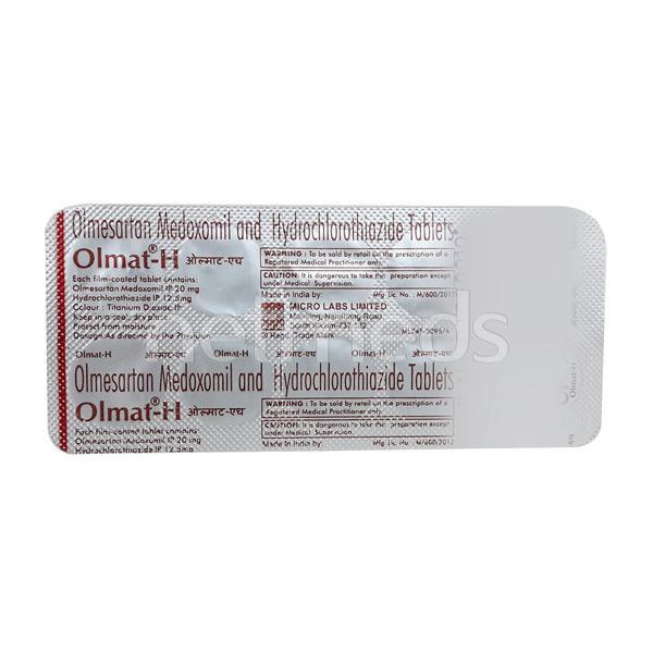 Olmat H 20mg Tablet 10'S - Hypertension-Ang