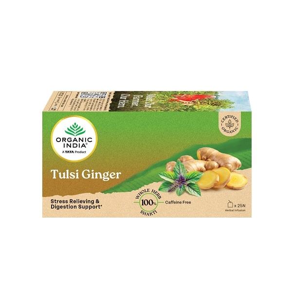 Organic India Tulsi Ginger Tea Bag 25's - Teas