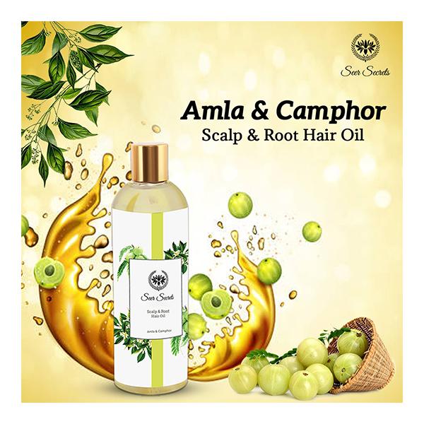 Seer Secrets Scalp & Root Hair Oil - Amla & Camphor 200 ml - Hair Oils