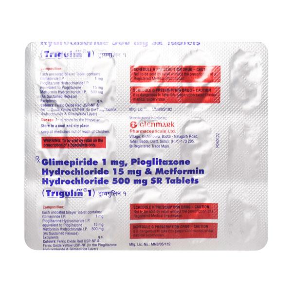 Trigulin 1mg Tablet 15'S - Diabetes-Ant
