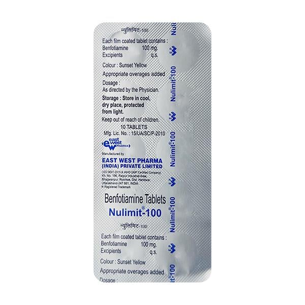 Nulimit 100mg Tablet 10'S - Supplements-Sup