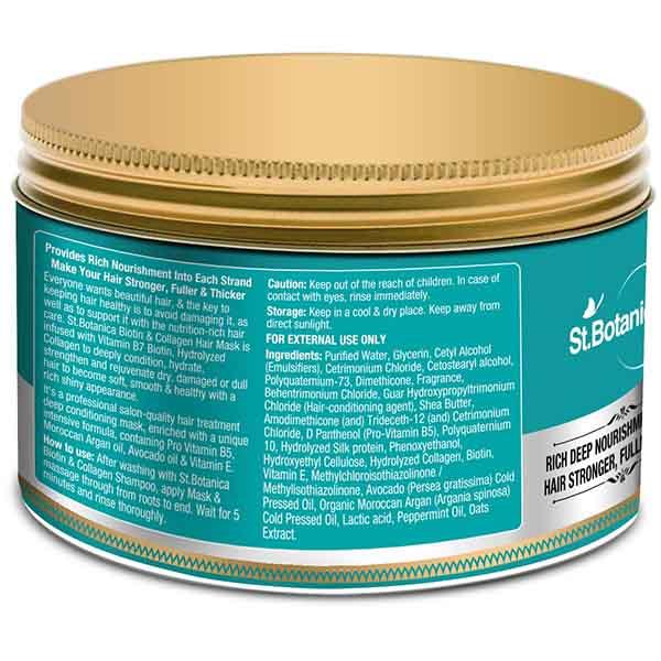 St.Botanica Biotin & Collagen Strengthening Hair Mask 300 ml - Hair Masks & Packs