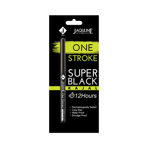 Jaquline USA OneStroke Super Black Kajal 0.30g 0.3 gm - Kajal & Kohls