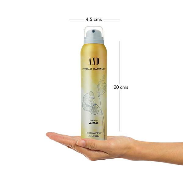 And Eternal Radiance Deodorant Body Spray Gift For Women Longlasting Crafted By Ajmal 200 ml - Women Deodorants/Roll-Ons