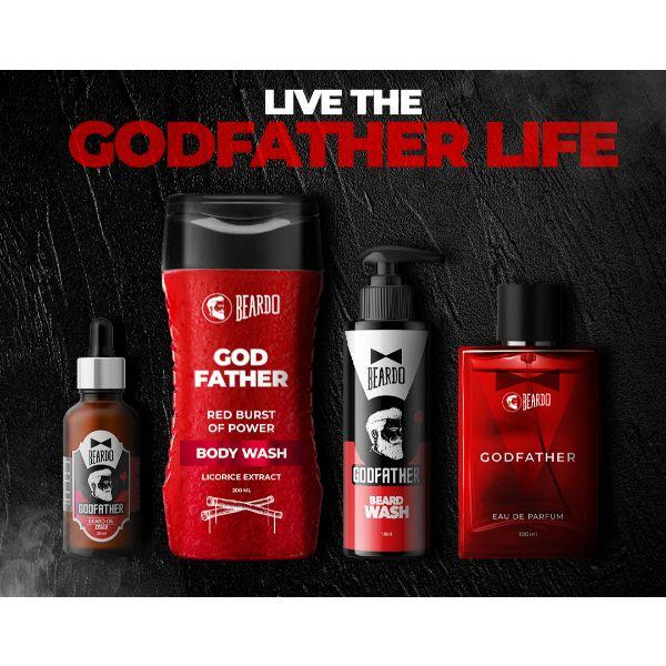 Beardo Godfather Red Burst of Power Body Wash for Men Licorice Extract 200ml - Shower Gels & Body Wash