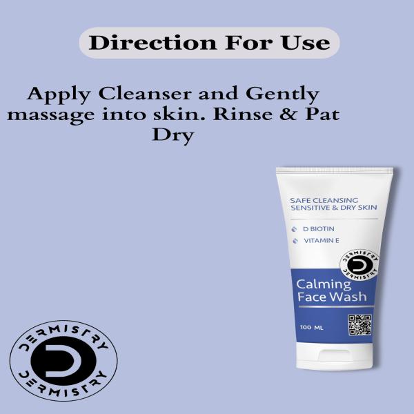 Dermistry Sensitive & Dry Skin Calming Soothening Body Milk Lotion 200 ml + Safe Cleansing Sensitive & Dry Skin Calming Face Wash 100 ml - Face Wash & Cleansers