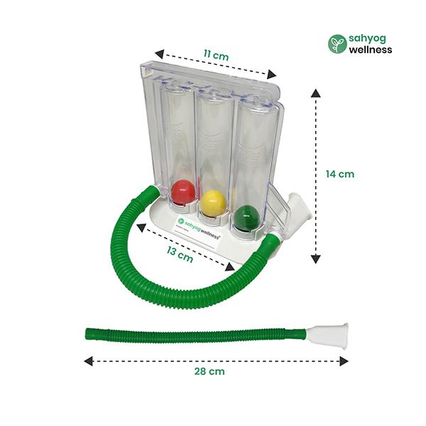 Sahyog Wellness Respiratory Three Balls Breathing Lung Exerciser - One Tube - Respiratory Care Devices