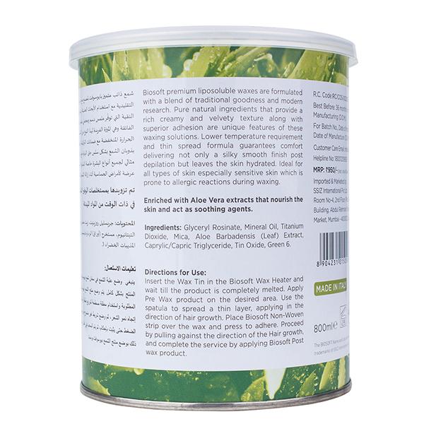 Biosoft Aloevera Cream Wax Liposoluble Wax 800 ml - Shaving & Hair Removal
