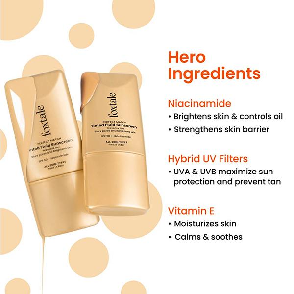 Foxtale Perfect Match Tinted Fluid Susncreen (Clay) 50 ml - Body Sunscreen