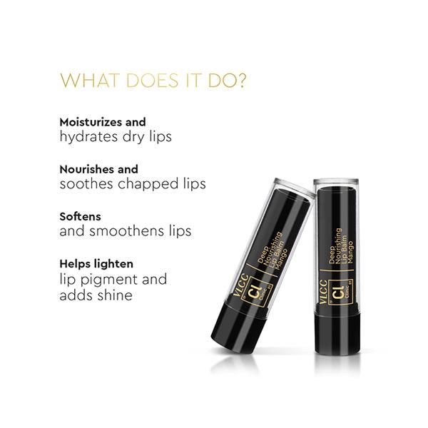 VLCC Clinic Deep Nourishing Lip Balm Mango and Moringa 4.5 gm - Lip Balms