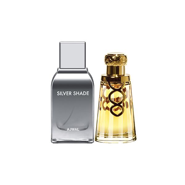 Netmeds | Ajmal Silver Shade EDP Citrus Woody Perfume And Khallab EDP Woody Oudh Perfume 150 ml