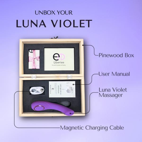 Libertee Premium Curved Rechargeable Massager 12 Modes Violet 1's - Massagers And Vibrators