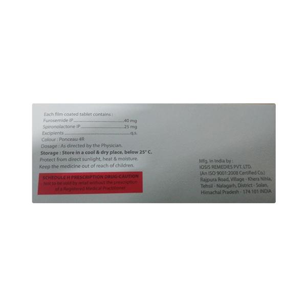 LASIWIN S 40/25 Tablet 10's - Hypertension-Diu